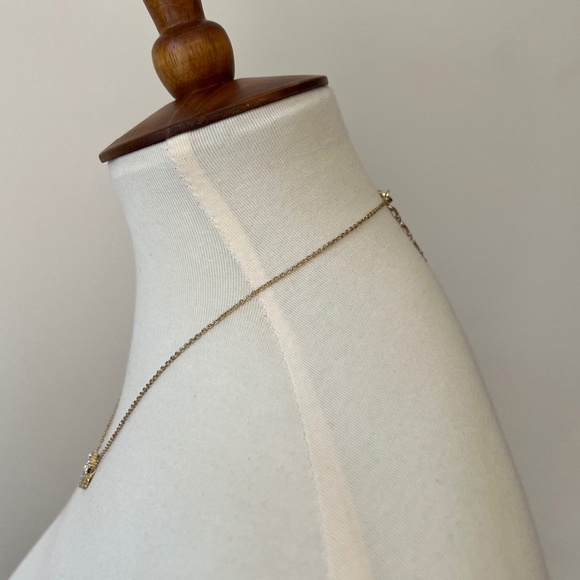 Amrita Singh Gold Necklace 16" w/ 2" Extender Crystal Sparkle Disc/Pendant - Picture 4 of 8